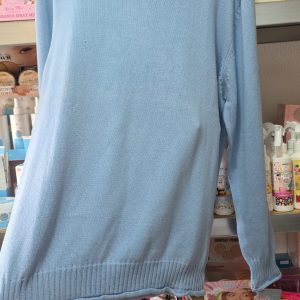 Jersey de punto celeste