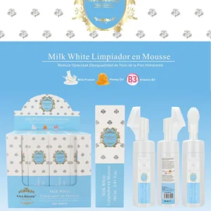 Limpiador facial mousse milk white